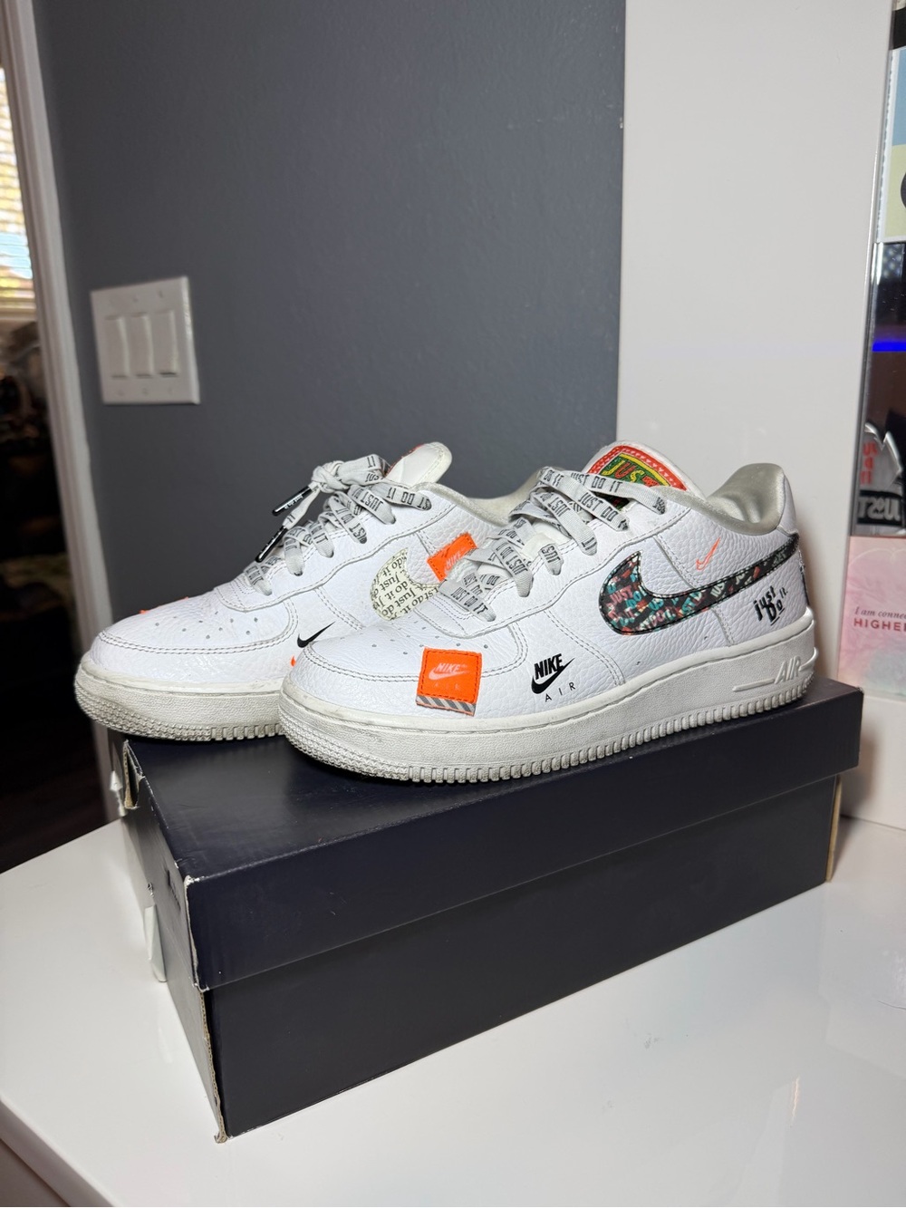 Nike White Air Force One “Just Do It”